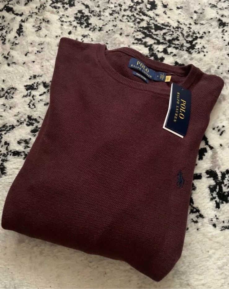 Polo Ralph Lauren Pullover Gr.M Bordeaux Rot neu original in Essen