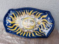 Handbemalte ovale Keramik-Schale aus Tunesien Obstschale in blau Neuhausen-Nymphenburg - Neuhausen Vorschau