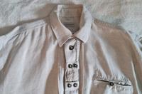 Herren Trachtenhemd  Gr. 50/52 beige Leinen/Baumwolle Bayern - Schongau Vorschau