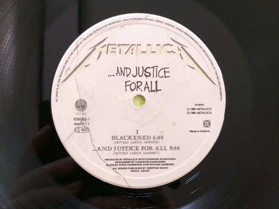 METALLICA - And Justice for all Vinyl Heavy Metal Schallplatte in Bad Harzburg