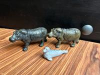 DDR plaho Nilpferd & Robbe GDR vintage Retro Plaste Seehund Brandenburg - Jüterbog Vorschau