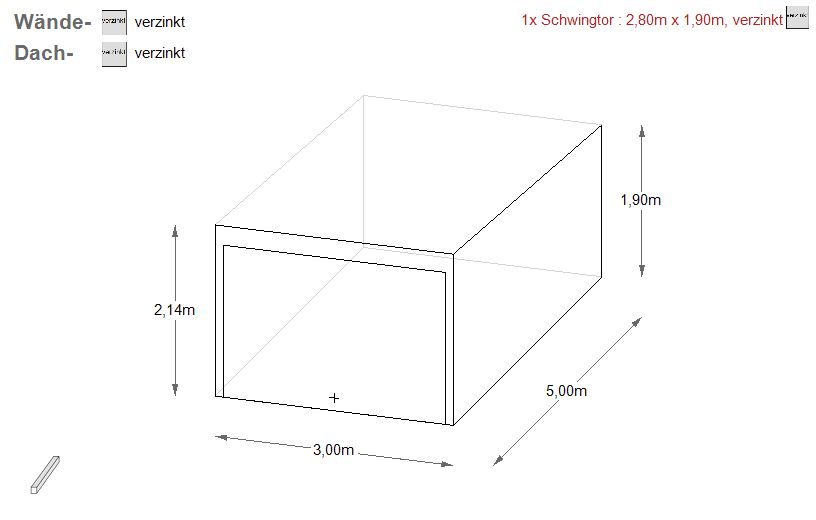 Blechgarage 3x5m Metallgarage KFZ Lager Hobbyschuppe 14938! in Schwäbisch Hall