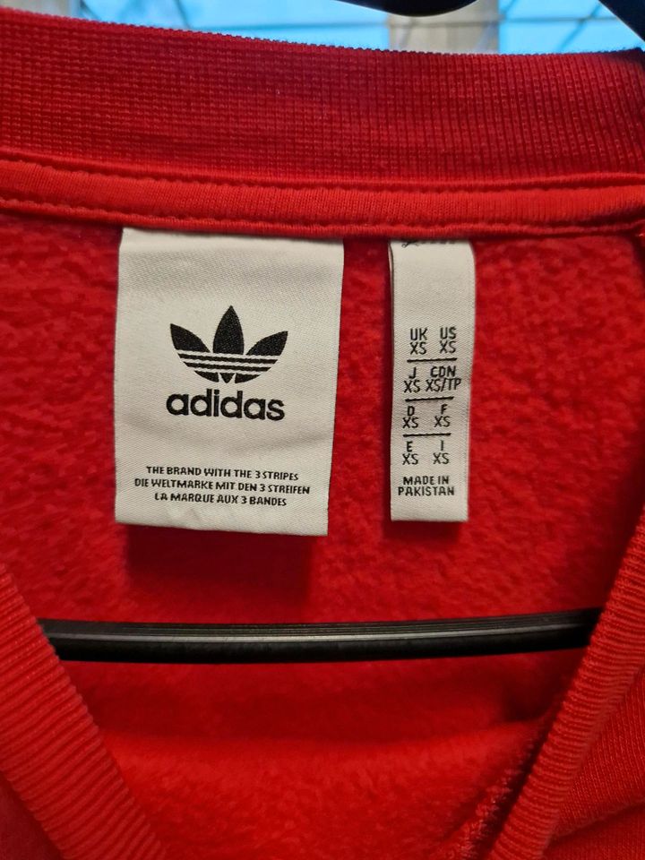 Adidas Sweatshirt NEU Rot XS in Solingen