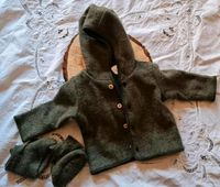 Cardigan # Jacke Kapuze aus Wolle (Mix) #khaki #Newborn #Übergang Mecklenburg-Vorpommern - Grambow (b Schwerin, Meckl) Vorschau