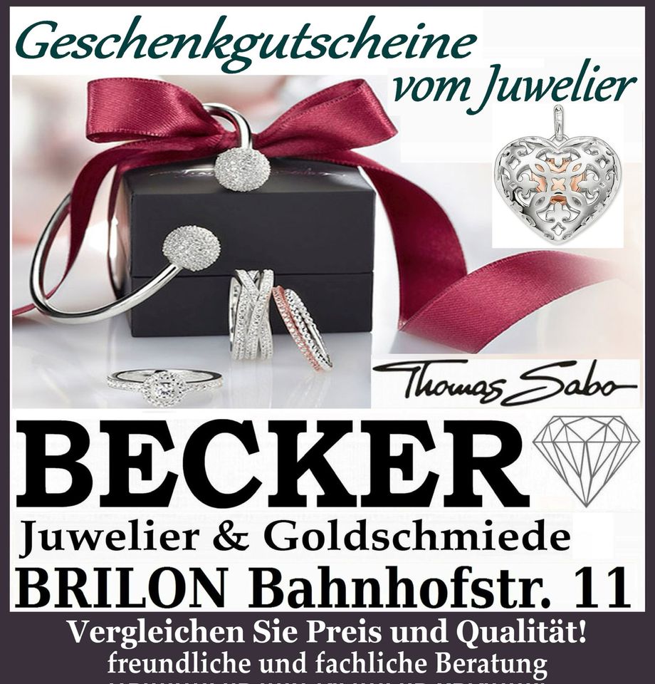 Becker Juwelier & Goldschmiede Reparaturen Anfertigungen Schmuck in Brilon