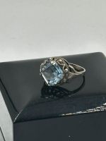 Jugendstil Ring mit blauen Topas Silber 835 Berlin - Spandau Vorschau