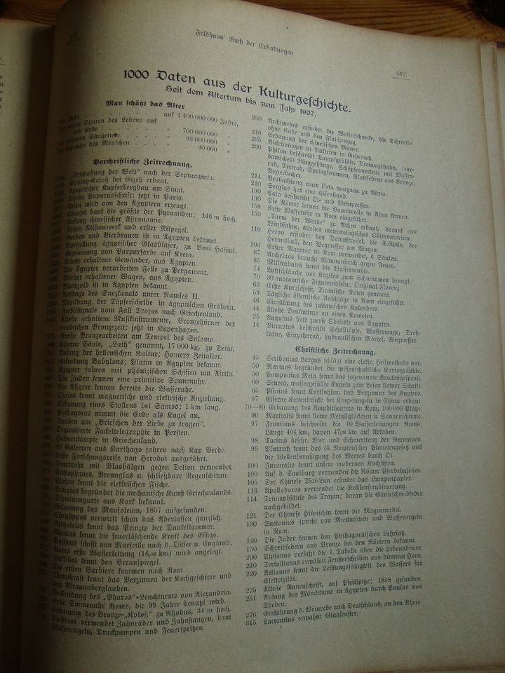 Feldhaus' Buch der Erfindungen - Berlin, 1908 - 2. Auflage in Bremen