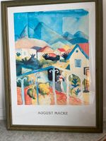 Grüner Holz-Bilderrahmen mit August Macke-Poster 78 x 57,5 cm Harburg - Hamburg Eißendorf Vorschau