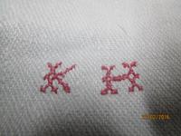 Tischdecke aus "Original" Leinen mit Monogramm KH Baden-Württemberg - Haslach im Kinzigtal Vorschau