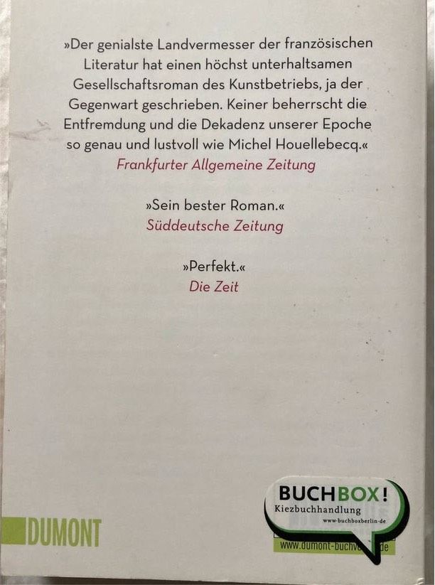 Buch Karte und Gebiet von Michel Houellebecq/Deutsch in Berlin
