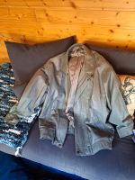 Lederjacke - Munz grau Größe L-XL Bayern - Friedberg Vorschau