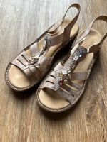 Rieker Sandalen 38 TOP! Beige Glitzer Hessen - Stockstadt Vorschau