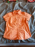 Bluse kurzarm 42 orange Druckknöpfe Perlmut wie neu Baumwolle Bayern - Triftern Vorschau