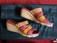 El Naturalista Pantolette Plateau Keil 41 rot orange Leder Baden-Württemberg - Ulm Vorschau