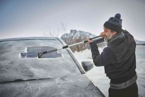 Auto Winter Reinigungsset Teleskop Alu Besen Schaufel Eiskratzer