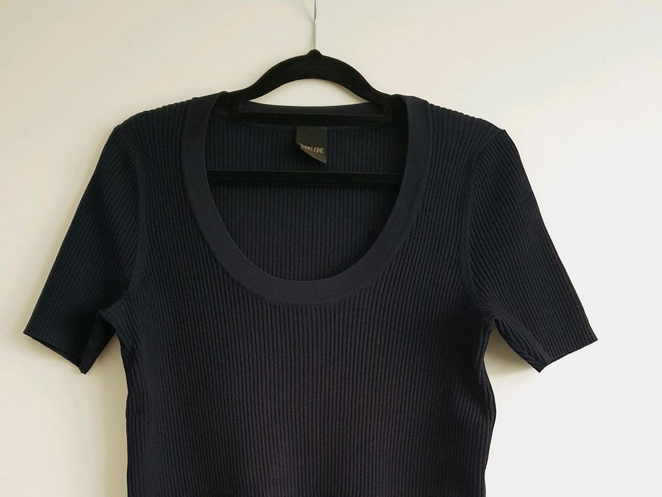 Madeleine Shirt Stretchshirt ca. Gr. 40 navy dunkelblau in Günzburg