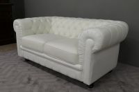 Chesterfield Design 2- Sitzer Modell YS-2008 Italy Leder weiss Brandenburg - Beelitz Vorschau