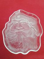 Vintage Crystal Clear Christmas Santa face serving platter Baden-Württemberg - Kornwestheim Vorschau