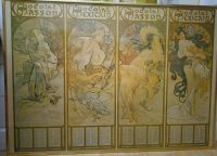 Poster 70er Jahre "Die vier Jahreszeiten" Alfons Mucha Rahmen Nordrhein-Westfalen - Übach-Palenberg Vorschau