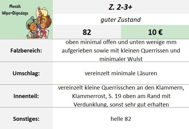 WIPA Mosaik Digedags Hannes Hegen Nr. 80, 81, 82, 83, 84 in Cottbus