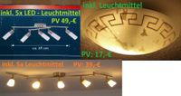 Deckenleuchte +LEUCHTMITTEL Deckenlampe Lampenschirm Glas Muster Hessen - Wiesbaden Vorschau