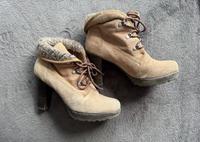 Leder Stiefeletten Tamaris, Gr.38 braun Bayern - Heilsbronn Vorschau