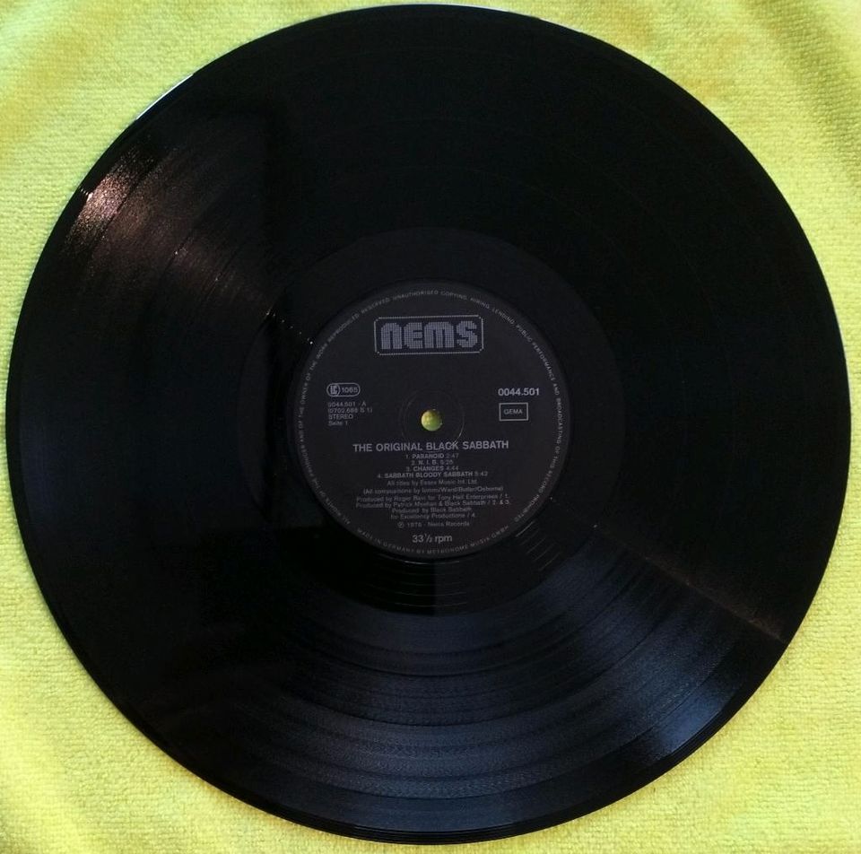 BLACK SABBATH Vinyl Heavy Metal Schallplatte in Bad Harzburg