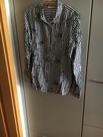 Bluse Gr 42 blau/weiß mit Muster Baden-Württemberg - Blaustein Vorschau