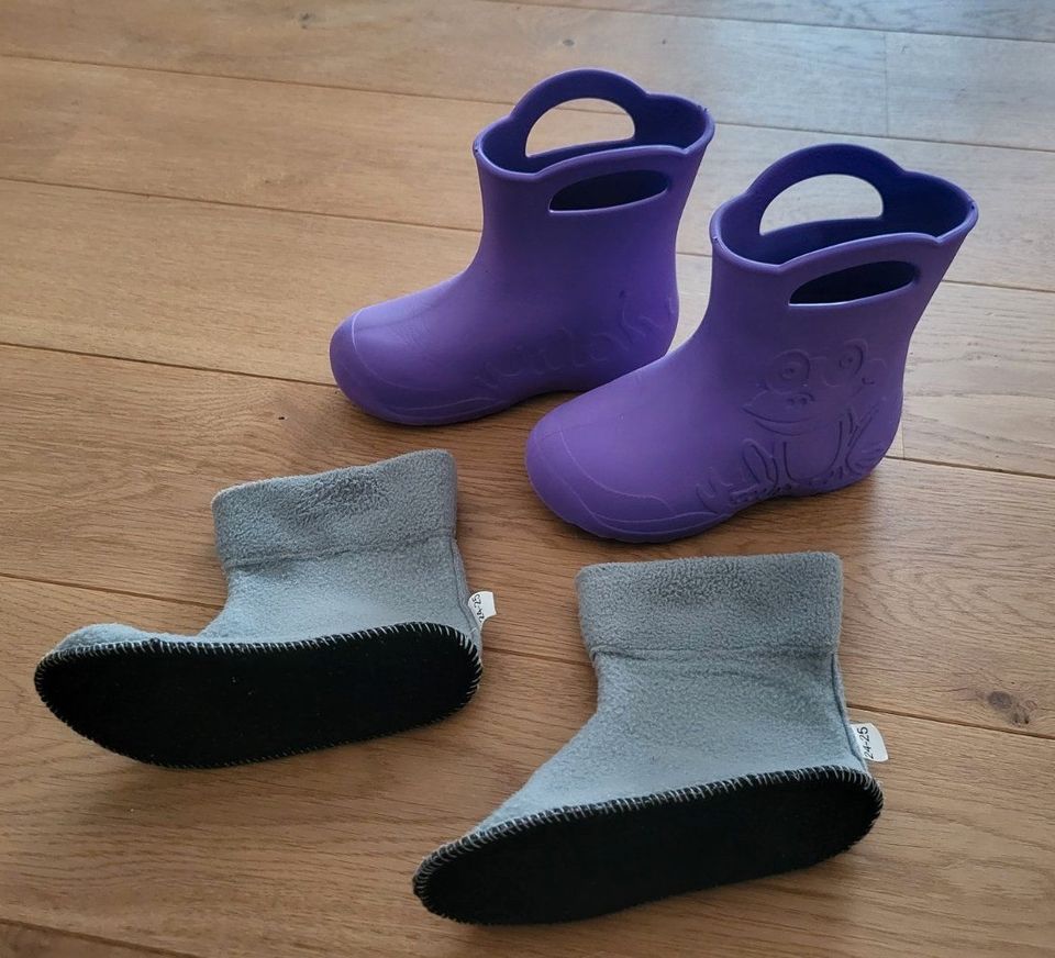 Ladeheid Gummistiefel lila Frosch mit Socken Mädchen Gr 24 25 in Gießen