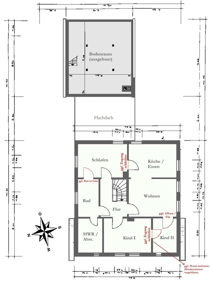 Attraktives, sanierungsbedürftiges Wohnhaus mit Garage u. Parkflächen in zentrumsnaher Lage in Varel in Varel