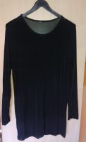 schwarzes Langarmshirt aus slinky ähnlichem Material - Longshirt Nordrhein-Westfalen - Erftstadt Vorschau