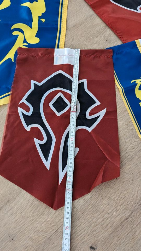 World of Warcraft Dekoration Banner Fahne Flaggen Set Horde Ally in Laupheim