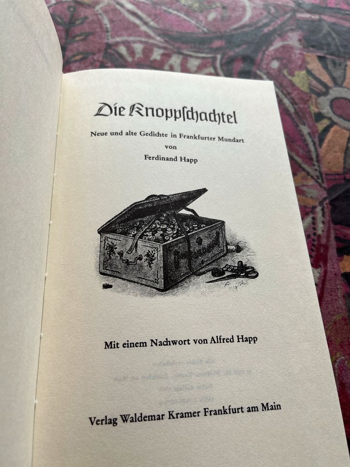 Ferdinand Happ: Die Knopfschachtel (Mundartgedichte Hessen) in Bad Nauheim