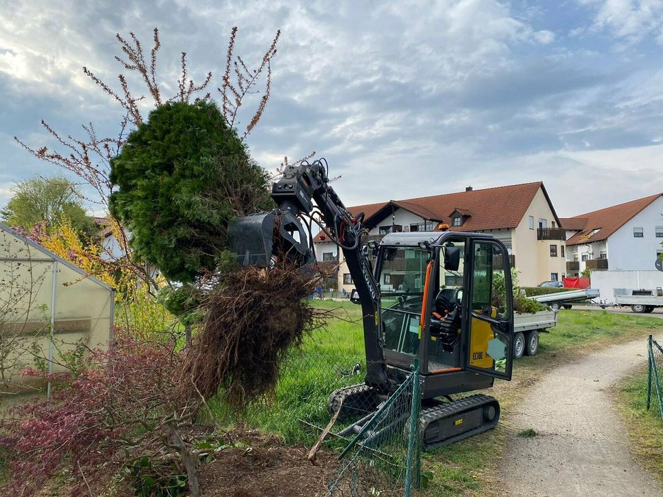 Gartenarbeit und keine Lust zum graben, Minibagger und Entsorgung in Neustadt a.d.Donau