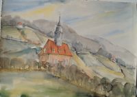 Aquarell Bild Pillnitz Weinbergkirche, Elbehang bei Dresden Dresden - Pieschen Vorschau