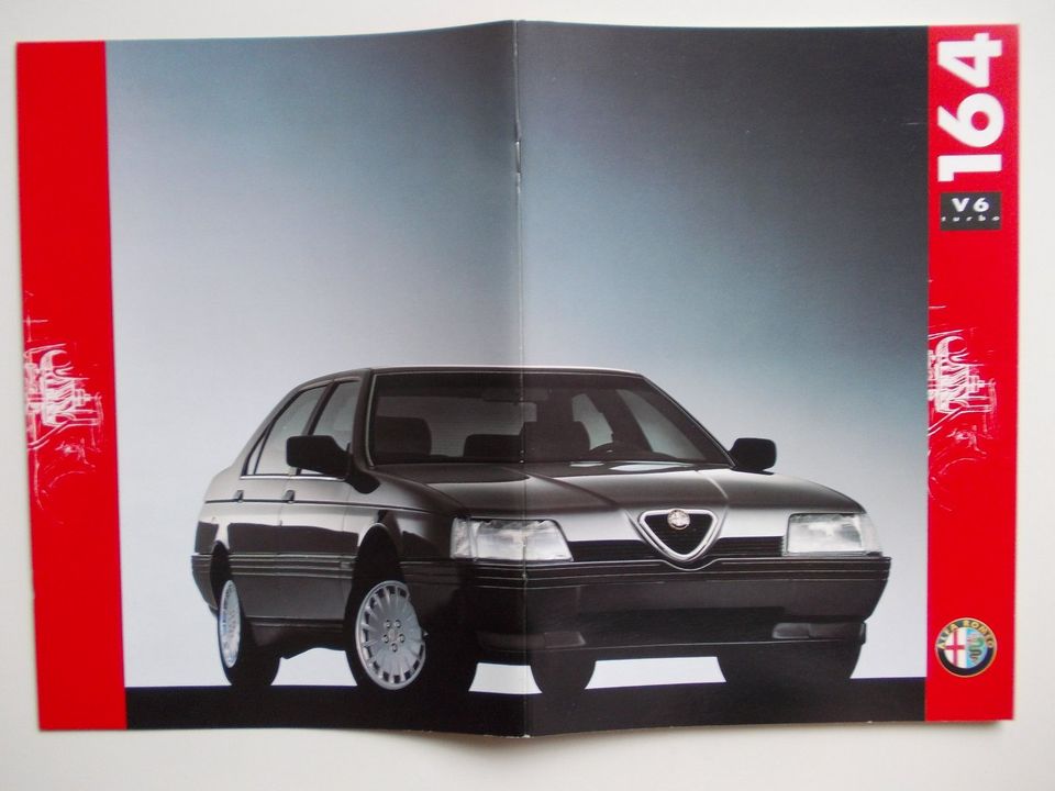 ALFA ROMEO 164 - V6 Turbo + Quadrifoglio - Auto Prospekte (1990) in Kaiserslautern