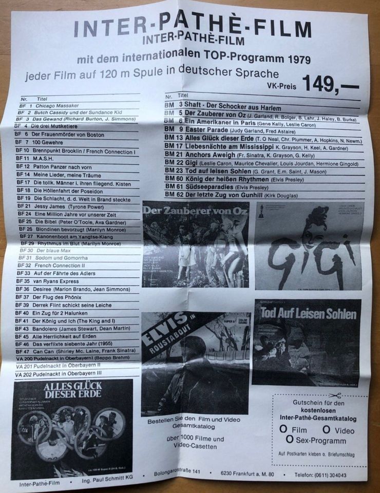 Rarität Super 8 mm Film s/w Popeye (655) inkl. Programm Flyer in Ilshofen