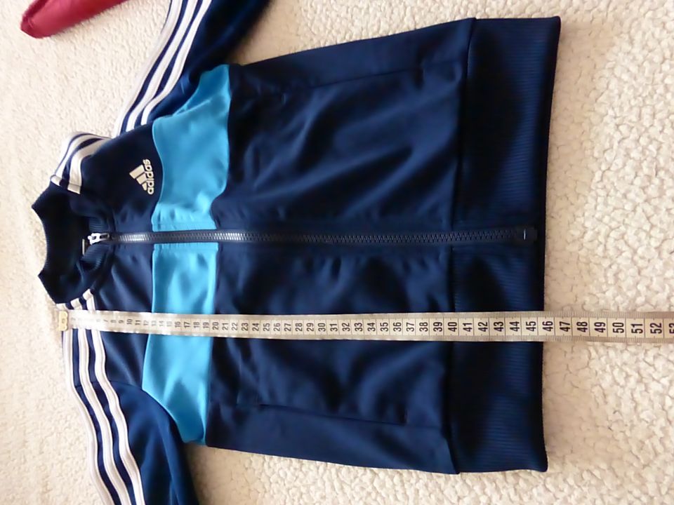 Set Jacke &T-Shirt Gr 116 Petrol Adidas Top Zustand in Radebeul