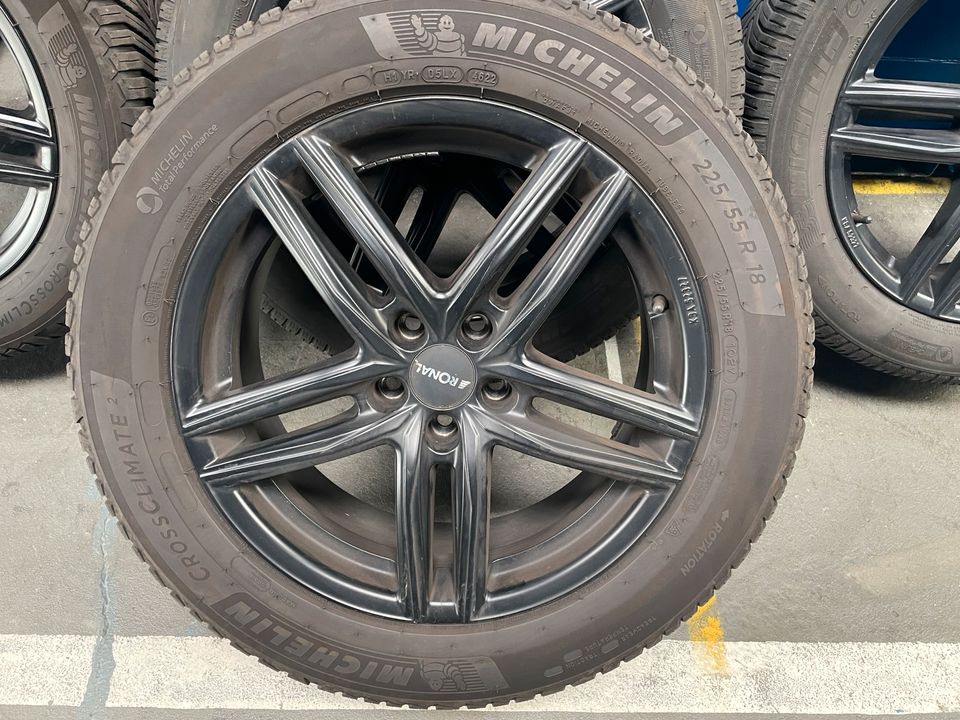 4x Michelin CrossClimate 225/55R18 inkl. Ronal Alufelgen in Bonn