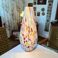 Große Retro Muranovase Bunt getupft ca. 47cm Bodenvase Moretti? Nordrhein-Westfalen - Hünxe Vorschau