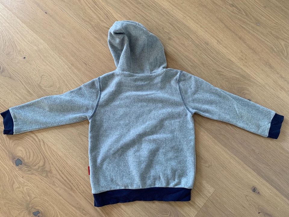 Sigikid Fleecepulli grau Hoodie Gr 128 Jungen Winterpulli Kapuze in Hamburg