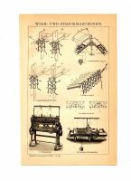 STRICKEN- WIRK-u. STRICKMASCHINEN- BILDTAFEL- HOLZSTICH-  ca.1903 Berlin - Mitte Vorschau