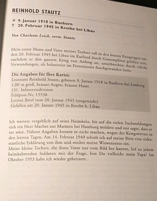 Buch"Menschen wie wir "/Erinnerungen/ Kriegsgräberfürsorge in Koblenz