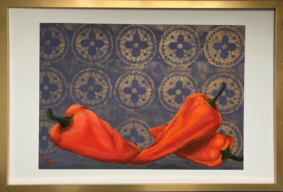 Bild Gemälde Kunst Unikat Deko Paprika Gemüse in Pirna