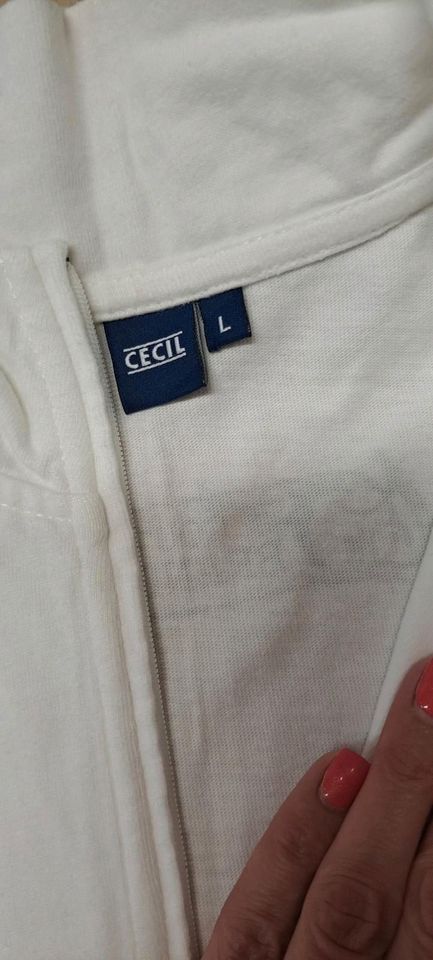 Cecil Langarmshirt in weiß neuwertig Gr. L in Karlshuld