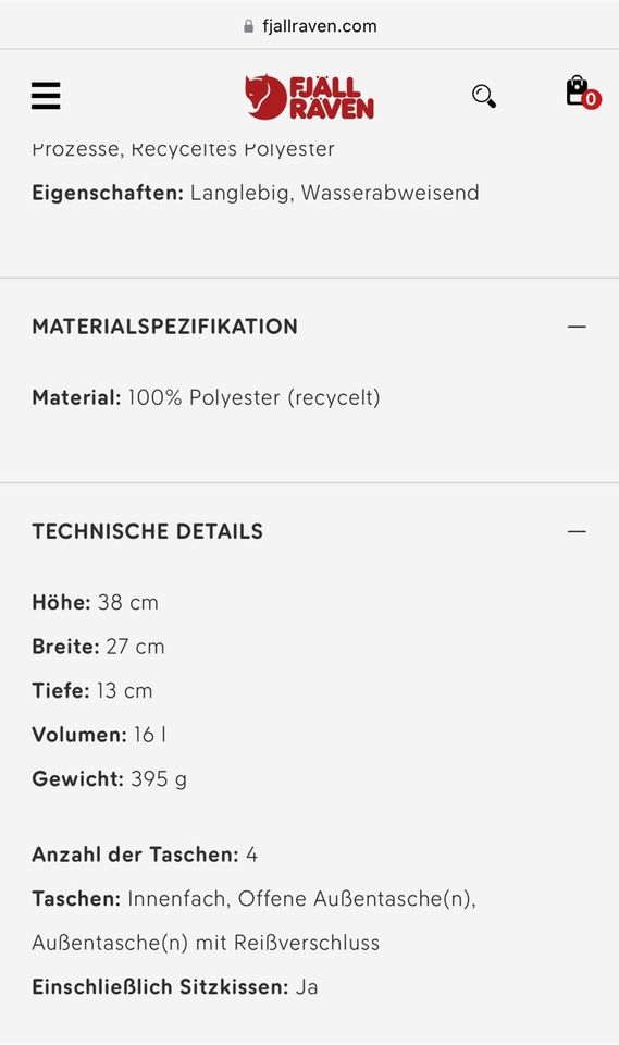 Fjällräven Re-Kanken dunkelgrau in Dresden