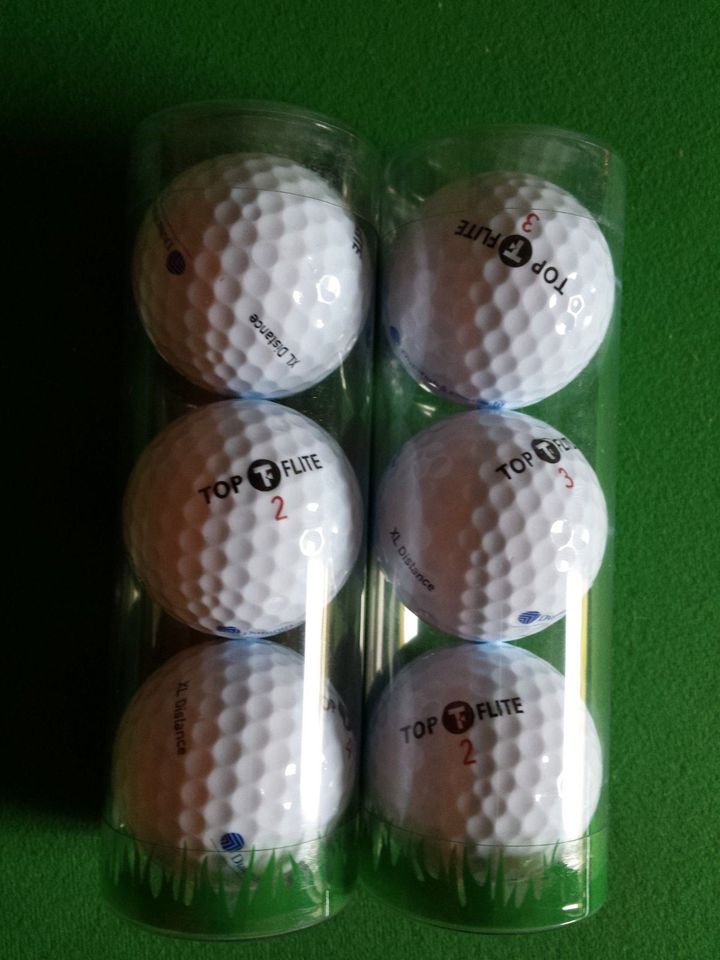 Golf 6 Top Flite Golfbälle XL Distance 3x2 2x3 1x4 NEU in Crivitz