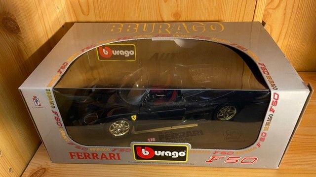 Ferrari F50 Schwarz BBurago 1:18 Sondermodell Idee&Spiel in OVP in Dietzenbach