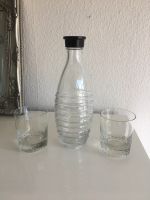 Glas-Karaffe mit Deckel + 3 Gläser Thumbler Soda Stream Flasche München - Bogenhausen Vorschau