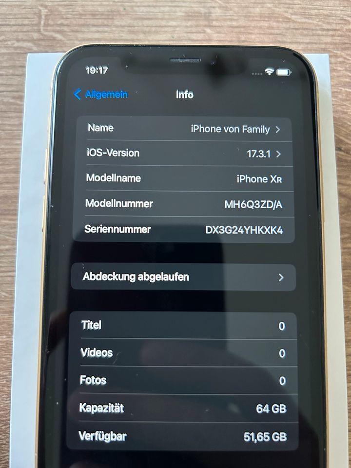 APPLE IPHONE XR 64GB TOP ZUSTAND in Amberg